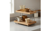 Desktop Storage Organizer Multi-Layer Tabletop Display Shelf Space Saving 2 Level Storage Stand for Kitchen Counter, Vanity