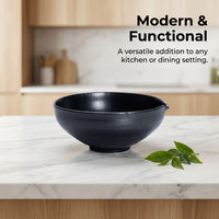 Ceramic Noodle Bowl, 8.3-inch Matte Beige Deep Plate