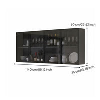 1 Bathroom Wall Cabinet Floating Display Shelf Wall Mounted Storage Cabinet Kitchen Cabinet with Glass Doors Solid Wood for Kitchen Bathroom Balcony Suitable for Gift Giving Home Organization
