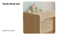Montessori Shelf Child-Safe Height 5-Section Cubby Shelf Configurable Design Sturdy Construction for Toddlers, Playroom