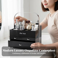 2-Tier Stand with Drawers Multi-Purpose 2-Tier Drawer Rack Space-Saving
