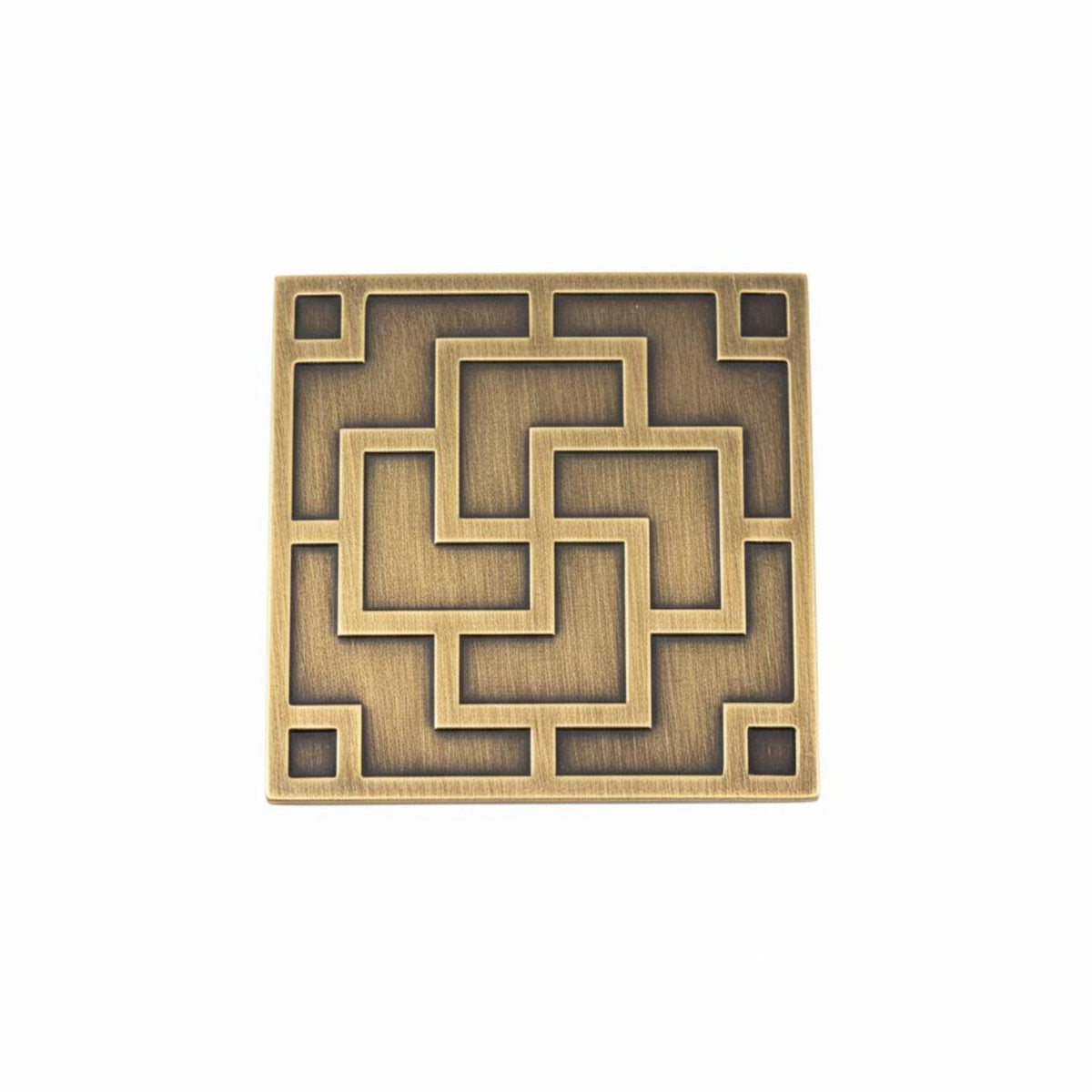 Chinese Design Brass Plate Nail-without Nails Installation Antique Brass