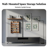 Multi-Tier Wooden Organizer Slim Design Storage Rack Easy Reach for Living Room