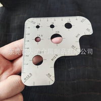 皮具切割角尺刻度线直尺工具尺R定规不锈钢圆尺圆弧尺子角度尺