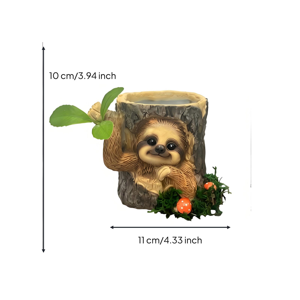 Tree Stump Planter Resin Succulent Pot Cute for Courtyard Decoration