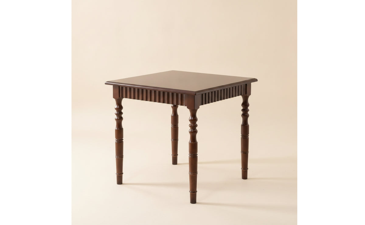 Solid Wood Square Dining Table Dark Walnut Wooden Dining Table Vintage-Inspired Furniture Farmhouse for Small Apartment, Study Corner