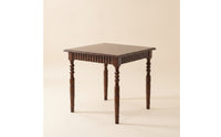 Solid Wood Square Dining Table Dark Walnut Wooden Dining Table Vintage-Inspired Furniture Farmhouse for Small Apartment, Study Corner