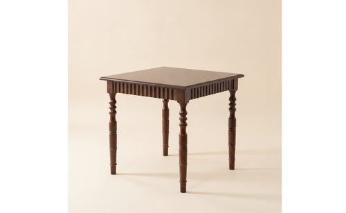 Solid Wood Square Dining Table Dark Walnut Wooden Dining Table Vintage-Inspired Furniture Farmhouse for Small Apartment, Study Corner