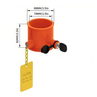 King Coupling Lock with Warning Tag High Visibility Heavy Duty King Coupling Lock Weatherproof for Trailer Drivers
