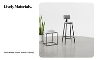 Bar Stool with spinerest Minimalist Design Counter Chair urban Look spine Support for Homeowners, Kitchen, Bistro