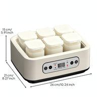 6 Cups Home Use Multi-Function Yogurt Appliance Large Capacity Automatic Yogurt Appliance Easy to Clean Fermenting Machine Digital Control