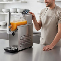Automatic Cleaning Slush and Soft Serve Machine Multi Function Slush Machine Small Size Soft Serve Ice Cream Creator Stainless Steel for Home, Party