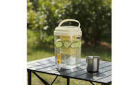 Beverage Dispenser with Spigot Fridge Compatible Refrigerator Cold Water Jug Large Capacity Party Drink Container Easy to Clean