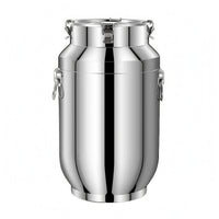 Stainless Steel Sealed Bucket Fresh Keeping Clamp Lid Bucket Leakproof Household Container