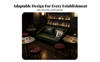 Dining Booth Set Retro Design Single-Sided Two-Person Booth Sturdy-Duty Utilitarian Design for Milk Tea Shops, Restaurants