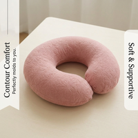 Memory Foam Neck Pillow, Washable Massage Pillow, Soft Neck Pillow, Neck Pillow  #variant:Pink