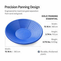 Gold Washing Pan for Washing, Manual Gold Prospecting Equipment, Gold Sand Purifying Pan, Gold Separator Pan, Panning Pan for Dredging