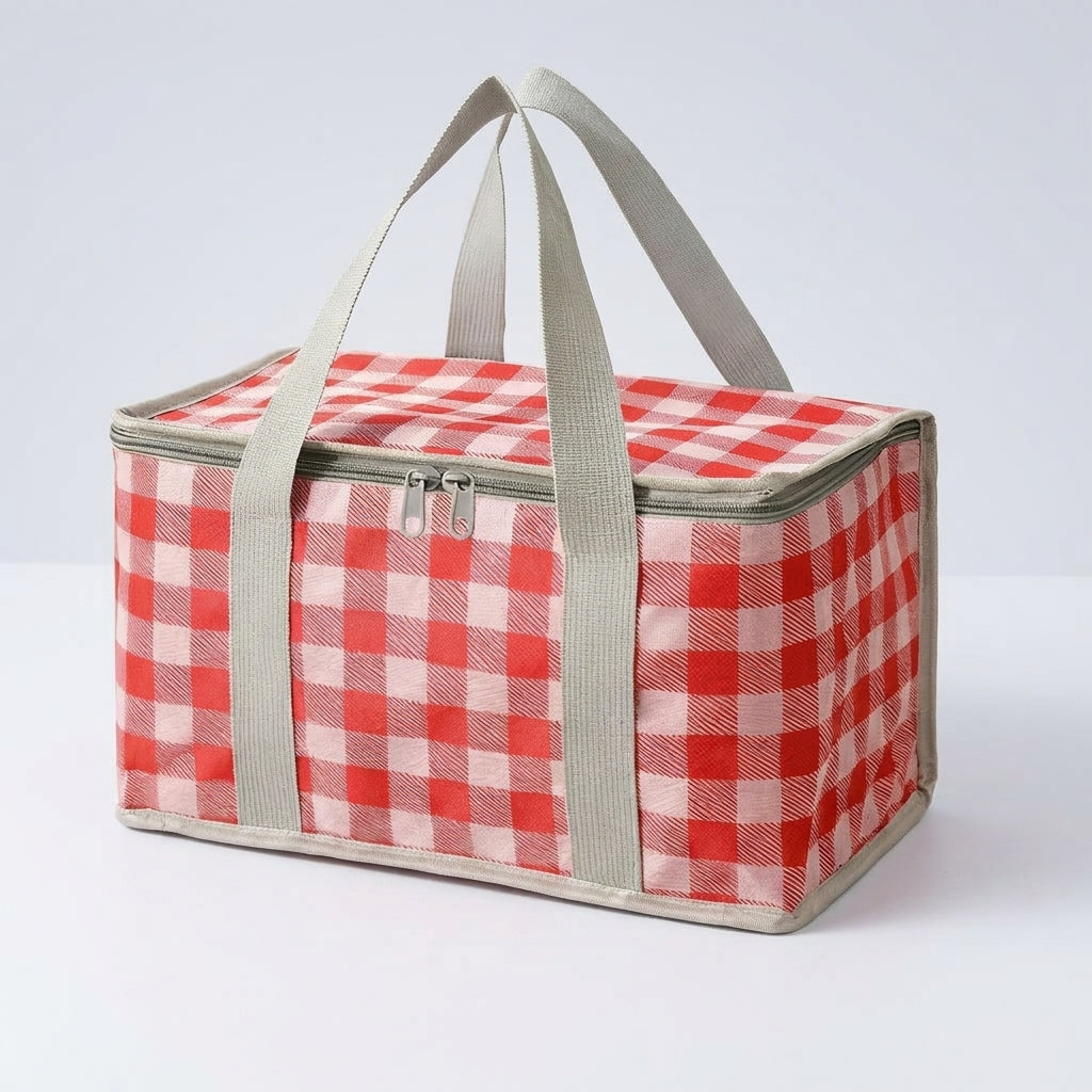 Lunch Box Insulated Cool Bag for Men Women, Oxford Cloth Cool Box for Food Storage, Handheld Picnic Basket for Camping BBQ, Shopping Bags Cooling