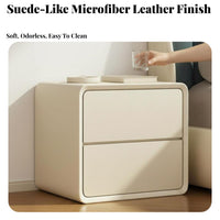 Drawer Nightstand Minimalist design 2-Drawer Nightstand Multi-Purpose for Adults