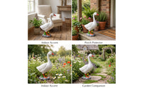 Outdoor Garden Goose Statue Weather Resistant Goose Garden Statue Weatherproof Decor Long-Lasting for Gardeners, Homeowners, Yard, Patio, Entryway