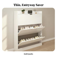 1 Footwear Organizer Space-saving Shoe Storage Cabinet Large Capacity Flip-down Drawers Stable Construction Suitable for Apartment Dwellers Homeowners Hallway Behind the Door