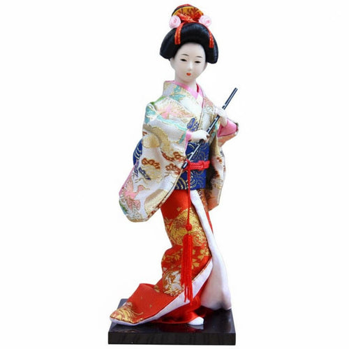 Japanese Geisha Doll Folk Craft Kimono Doll Figurine Holiday Gift for Home Decor