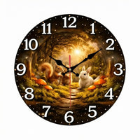 Round Analog Wall Timepiece 12-Hour Clock Face Home Decor Easy to Read
