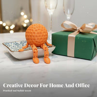Great Gift Idea Sitting Golf Ball Man Unique Design 3D Printed Golf Figure for Golfers, Collectors, Shelf Decor, Office, Home