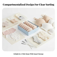 3 Pieces 3-Piece Underwear Box Set Foldable Closet Divider sturdy for Dorm Room