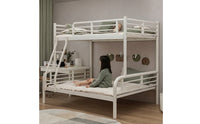 Space-Saving Double-Deck Bed Frame Heavy Duty Metal Bunk Bed Compact Furniture Long-Lasting for Dorm Room