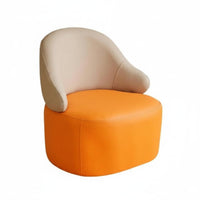 Upholstered Round Pouf Soft Padded Seat Low Stool Multi-Purpose for Children
