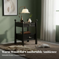 End Table with Integrated light Modernist Design Nightstand for Bedroom, Homeowners