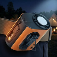Waist Fan Hands-Unrestricted Belt Clip Fan Rechargeable for Outdoor, Travel
