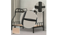 Space-Saving Metal Bunk Bed Safe Bunk Bed with Ladder Sturdy Furniture Modern for Students, Bedroom