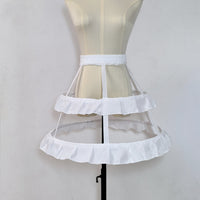 新荷叶边鱼骨lolit裙撑鸟笼雪纺衬裙半身裙日常软妹蓬蓬裙cosplay