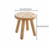 Wooden Shoe Bench Solid Wood Wooden Stool Long-Lasting for Entryway