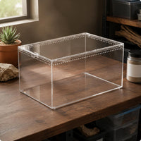 Gecko Habitat Box Natural Design Desert Terrarium Enclosure Ventilated