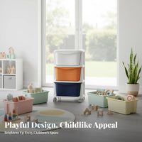 Multi-Tier Shelf with Bins Large Capacity Storage Center with Bins and Shelves