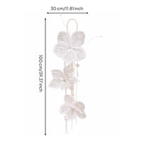 Lace Floral Hanging Ornament Lightweight Hanging Decoration with Pearls Elegant Pearl Garland Ornament for Florists