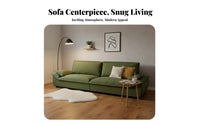 Italian design aesthetic Three-Seater Sailboat Sofa Minimalist Design 3-Seater Settee Small Space suitable for Living Room Couch Comfortable paddinging for Apartment Residents, Families, Homeowners, Lounge Area