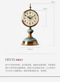 美式创意复古客厅座钟大号桌面家用摆件台钟欧式座钟台式网红闹钟