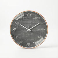 Math Wall Clock Quartz Science Wall Clock Non-Ticking for Teachers