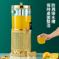 高端跨境镀金果汁鼎酒店饮料机自助餐果汁桶茶水桶果茶桶冷饮机