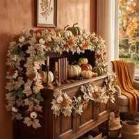 Artificial Maple Leaf Vine for Autumn Home Decor