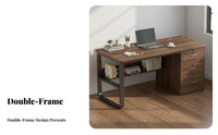 Multiple Storage Computer Desk with Drawers Minimalist Design Computer Desk Space Saving Writing Table with Drawers Wide Desktop for Students, Adults, Teens, Dorm Room
