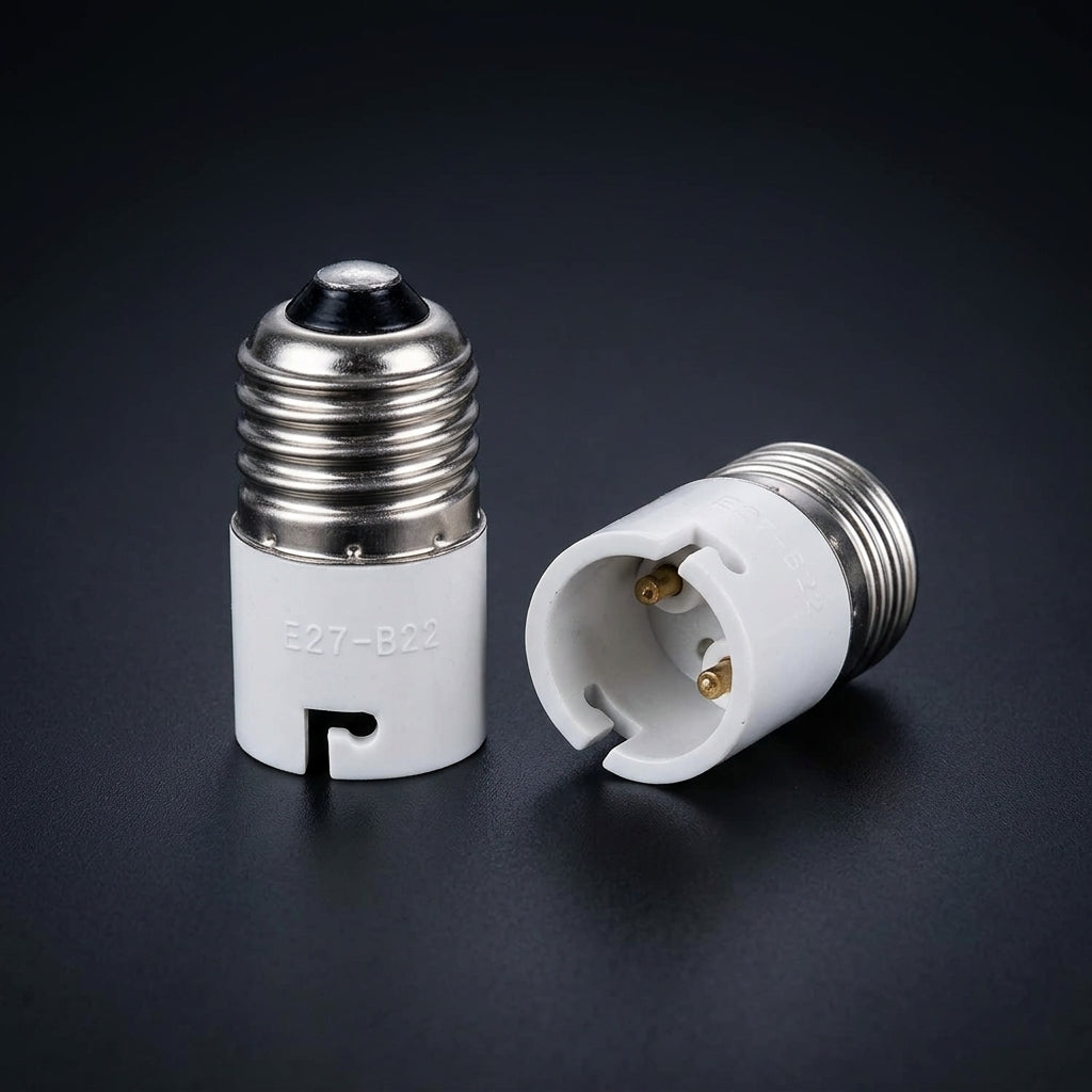 Light Fitting Adapter for E27 to 22mm Bayonet Base Conversion, Single Pack Electrical Adapter for 220V Home Lighting