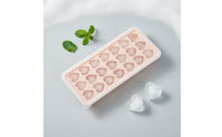Easy Release Heart Shaped Ice Cube Tray Non-Stick Silicone Heart Mold with Lid Bisphenol A-Free-Unrestricted Silicone Ice Tray with Lid Dishwasher Safe for Home Bar, Parties, Summer Drinks