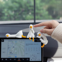 3 Pieces Cute Car Dashboard Duck Cartoon Car Duck Ornament Playful Decoration Mini for Drivers