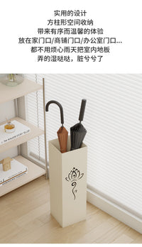 Square Hollow Iron Umbrella Stand with Baked Paint Finish