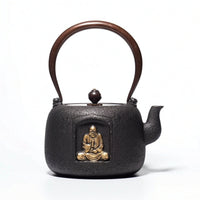 Cast Iron Teapot Traditional Tea Kettle with Infuser Heat-Retaining Tea Kettle with Removable Infuser